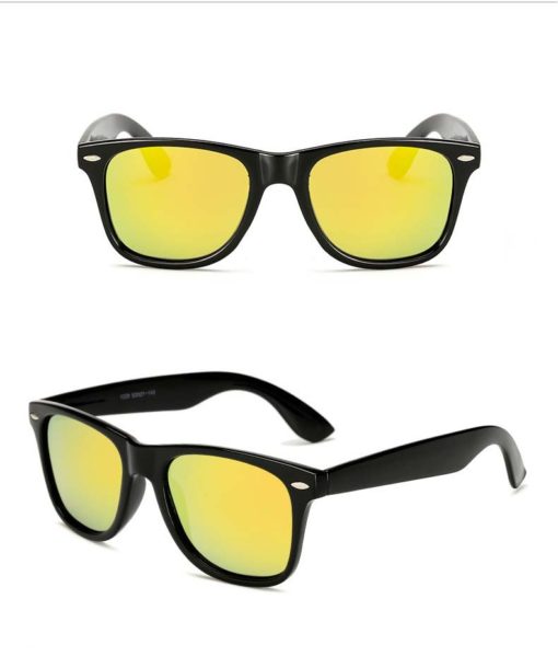 Okulary przeciwsłoneczne D02 błyszczące żółte