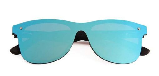 Drewniane okulary przeciwsłoneczne C04- niebieskie – heban