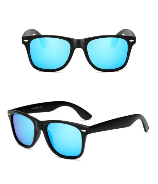 Okulary przeciwsłoneczne D02 błyszczące niebieskie