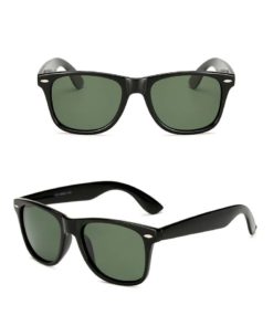 Okulary przeciwsłoneczne D02 błyszczące ciemno-zielone