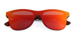 Drewniane okulary przeciwsłoneczne C04- pomarańczowe - palisander 2