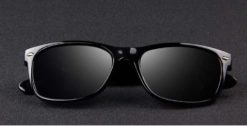 Okulary przeciwsłoneczne D02 błyszczące czarne 2