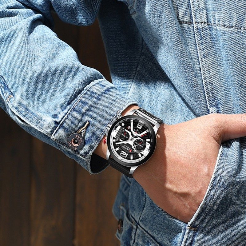 Zegarek Curren Milano czarny srebrny 6