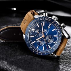 Zegarek Benyar Speedmaster srebrny niebieski 4