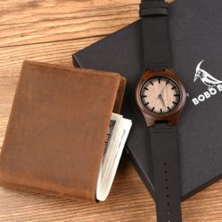 Zegarek drewniany Bobo Bird D26 +portfel
