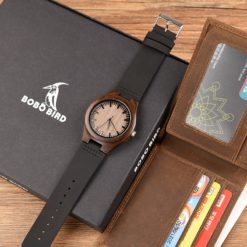 Zegarek drewniany Bobo Bird D26 +portfel