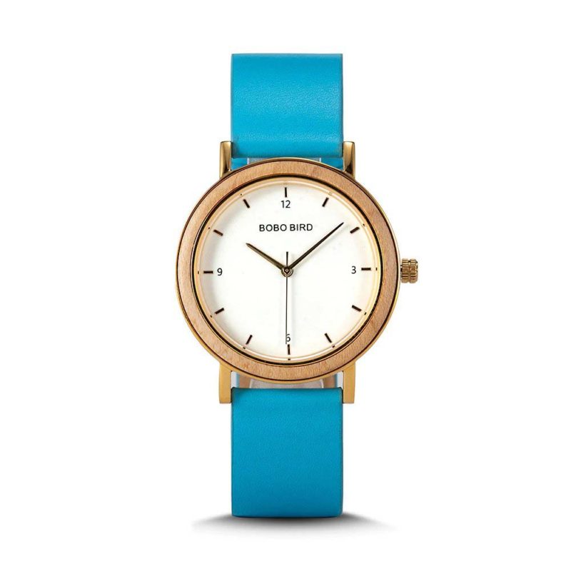 Zegarek drewniany Bobo Bird Amelie T21 niebieski 11