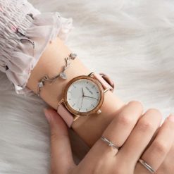 Zegarek drewniany Bobo Bird Amelie T21 różowy 6