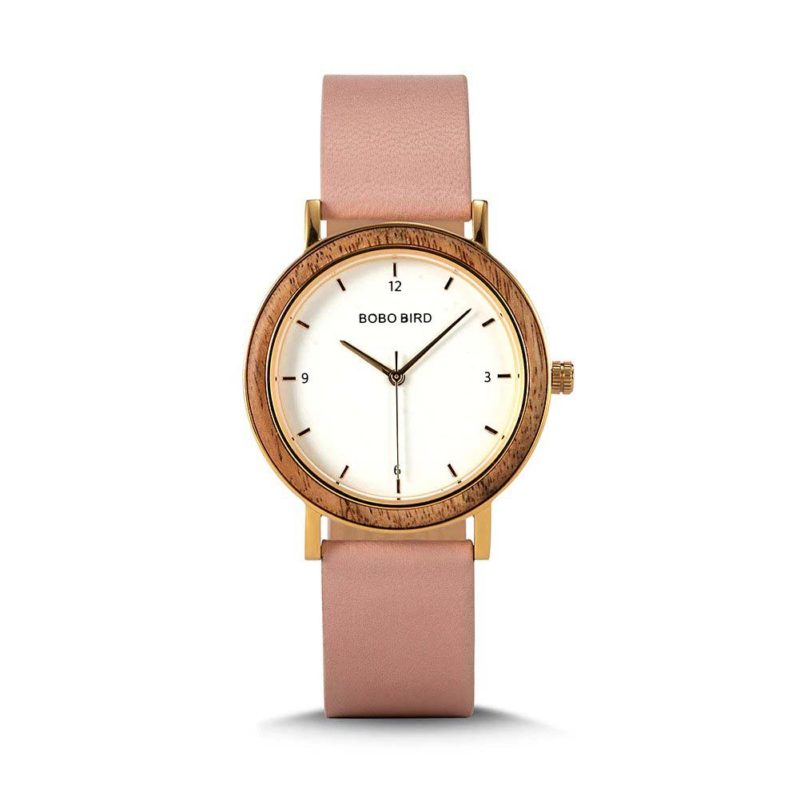 Zegarek drewniany Bobo Bird Amelie T21 różowy 11
