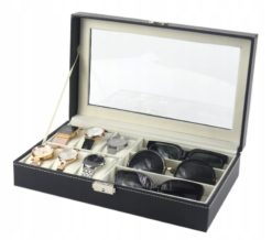 Pudełko szkatułka etui na zegarki i okulary przeciwsłoneczne