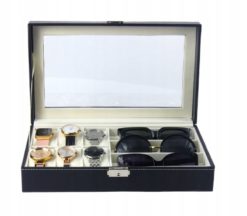 Pudełko szkatułka etui na zegarki i okulary przeciwsłoneczne 3