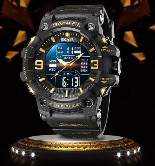 Zegarek Smael  8049 Czarny złoty