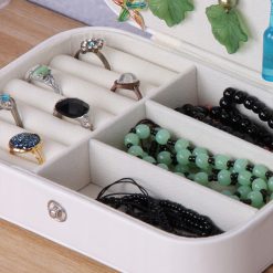Kuferek szkatułka organizer pudełko na biżuterię biały 8