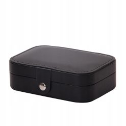 Kuferek szkatułka organizer pudełko na biżuterię czarny 3