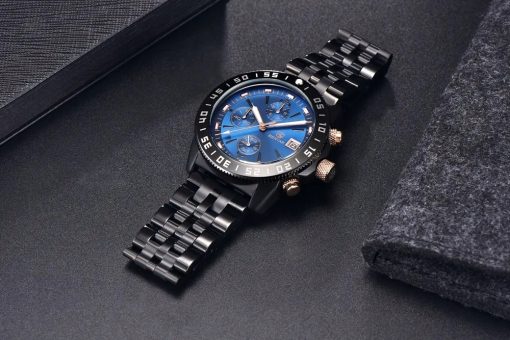 Zegarek Benyar BY5198 czarny niebieski bransoleta