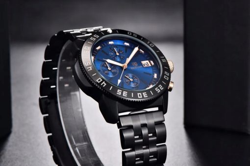 Zegarek Benyar BY5198 czarny niebieski bransoleta