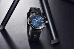 Zegarek Benyar BY5198 czarny niebieski silikonowy pasek 5