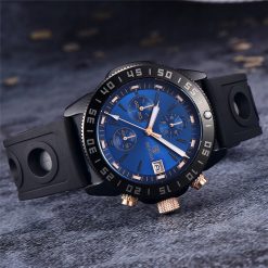 Zegarek Benyar BY5198 czarny niebieski silikonowy pasek 2
