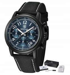 Zegarek Benyar BY5190 czarny niebieski