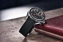 Zegarek Benyar BY5194 srebrny czarny silikonowy pasek 5