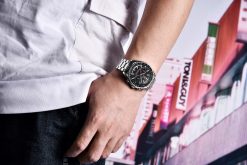 Zegarek Benyar BY5194 srebrny czarny bransoleta 6