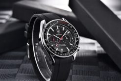 Zegarek Benyar BY5194 srebrny czarny silikonowy pasek 6