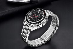 Zegarek Benyar BY5194 srebrny czarny bransoleta 3