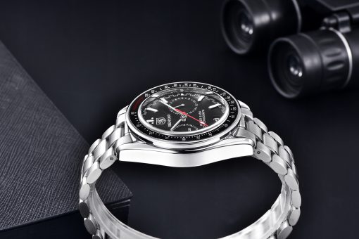 Zegarek Benyar BY5194 srebrny czarny bransoleta