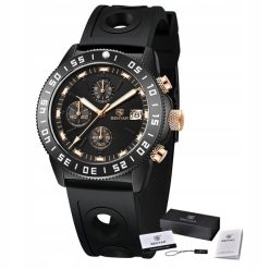 Zegarek Benyar BY5198 czarny czarny silikonowy pasek