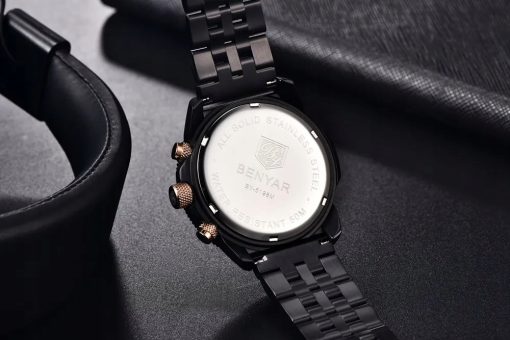 Zegarek Benyar BY5198 czarny czarny bransoleta