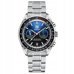 Zegarek Benyar BY5194 srebrny niebieski bransoleta 6