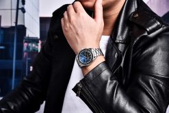 Zegarek Benyar BY5194 srebrny niebieski bransoleta 8