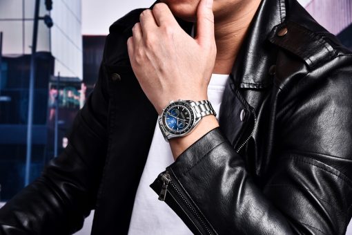 Zegarek Benyar BY5194 srebrny niebieski bransoleta