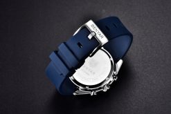 Zegarek Benyar BY5194 srebrny niebieski silikonowy pasek 9