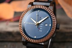 Drewniany zegarek męski BOBO BIRD T131-1 elegancki drewniana bransoleta 11