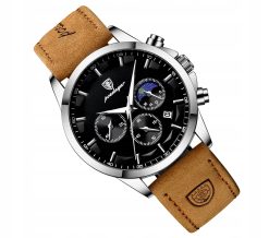 ZEGAREK MĘSKI ELEGANCKI POEDAGAR CHRONOGRAF PUDEŁKO WSKAŹNIK DZIEŃ / NOC 4