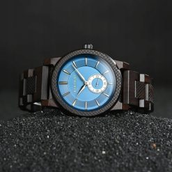 Drewniany zegarek męski BOBO BIRD T131-1 elegancki drewniana bransoleta 6
