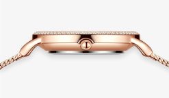 Zegarek damski na bransolecie mesh HANNAH MARTIN ZS36 tarcza z morskiej muszli rose gold żółty 3