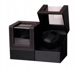 Rotomat na zegarki Etui Szkatułka Na Zegarki Automatyczne czarne karbon 10