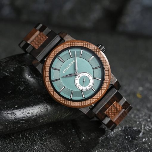 Drewniany zegarek męski BOBO BIRD T131-2 elegancki drewniana bransoleta