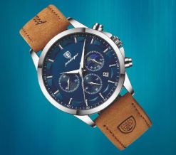 ZEGAREK MĘSKI ELEGANCKI POEDAGAR CHRONOGRAF PUDEŁKO WSKAŹNIK DZIEŃ / NOC 2