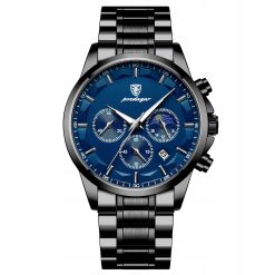 ZEGAREK MĘSKI ELEGANCKI POEDAGAR WSKAŹNIK DZIEŃ / NOC CHRONOGRAF PUDEŁKO 3