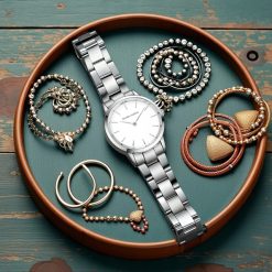 Zegarek damski srebrny na bransolecie HANNAH MARTIN 1223 elegancki pudełko 2