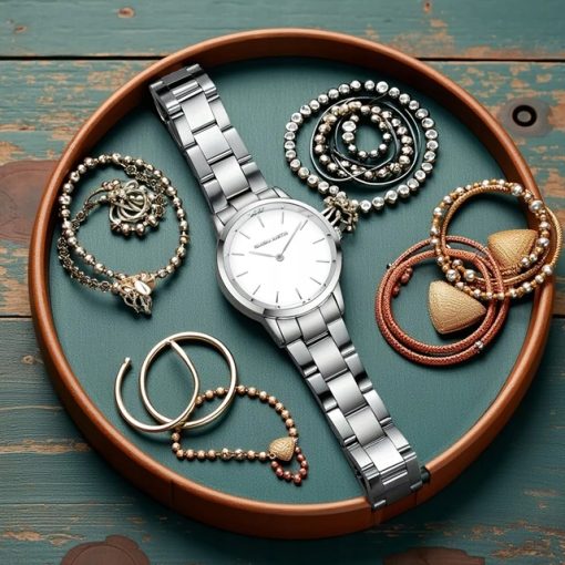 Zegarek damski srebrny na bransolecie HANNAH MARTIN 1223 elegancki pudełko