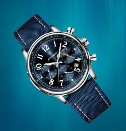 ZEGAREK MĘSKI ELEGANCKI POEDAGAR CHRONOGRAF PUDEŁKO WSKAŹNIK DZIEŃ / NOC 8