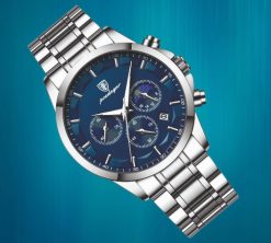 ZEGAREK MĘSKI ELEGANCKI POEDAGAR WSKAŹNIK DZIEŃ / NOC CHRONOGRAF PUDEŁKO 2