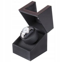 Rotomat na zegarki Etui Szkatułka Na Zegarki Automatyczne czarne karbon 2