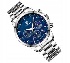 ZEGAREK MĘSKI ELEGANCKI POEDAGAR WSKAŹNIK DZIEŃ / NOC CHRONOGRAF PUDEŁKO 4