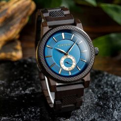 Drewniany zegarek męski BOBO BIRD T131-1 elegancki drewniana bransoleta 10