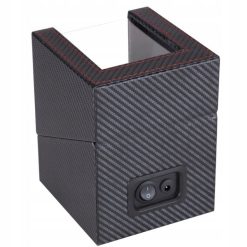 Rotomat na zegarki Etui Szkatułka Na Zegarki Automatyczne czarne karbon 8